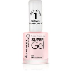   Rimmel London Super Gel French Manicure Körömlakk 12ml 91 English Rose