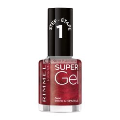   Rimmel London SuperGel Körömlakk - 044 Rock N Sparkle Sötét Piros