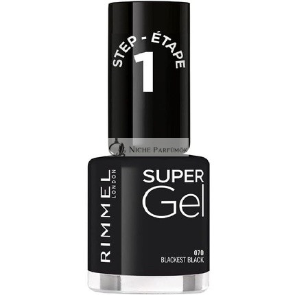 Rimmel Super Gel Körömlakk 12ml Fekete
