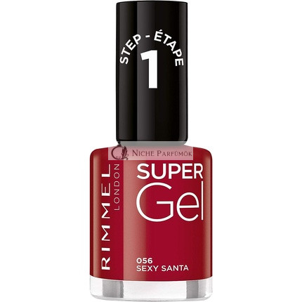 Rimmel London Super Gel Körömlakk, Otthoni Zselés Manikűr, Sexy Santa Red Shades, 12ml