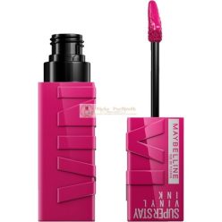   Maybelline New York Lippenfarbe Schmiersicher Lang anhaltender flüssiger Lippenstift Glanzfinish SuperStay Vinyl Ink Unafraid