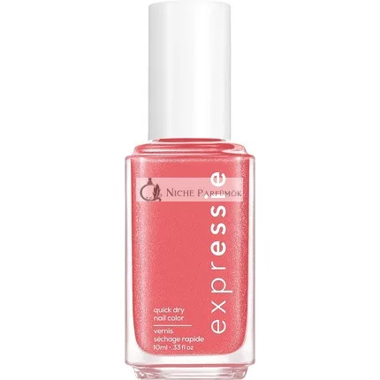 Essie Expressie Körömlakk Gyors Szárítású Formula Vegán Ferdeszárú Ecset Rózsaszín Csillám Körömlakk 10ml