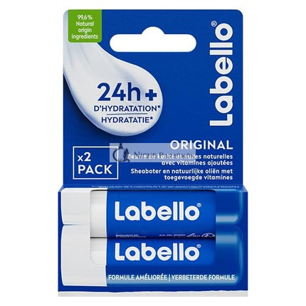 Labello Duo Original Lippenbalsam Angereichert mit Natürlichen 5.5ml