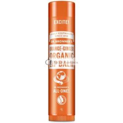   Dr Bronner's Narancs Gyömbér Ajkakápoló Organikus Olajokkal, Szintetikus Hozzáadott Anyagok Nélkül, 4g