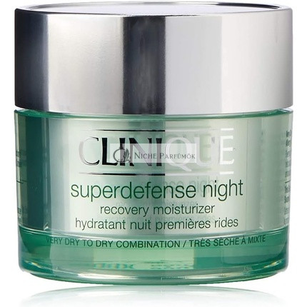 Clinique Superdefense Éjszakai Helyreállító Hidratáló Nagyon Száraz és Kombinált Bőrre 50ml