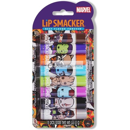 Lip Smacker Marvel Űrhősök ajakbalzsam, könnyen alkalmazható a gyerekek számára, ricinusolajjal dúsítva, szett partira