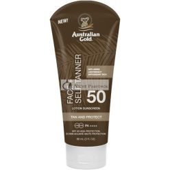   Australian Gold Napvédő és Önbarnító Krém Arcra SPF 50, 88ml