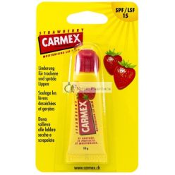   Carmex Erdbeer Aromatisierter Lippenbalsam Tube mit SPF15, Wasserfest, 10ml