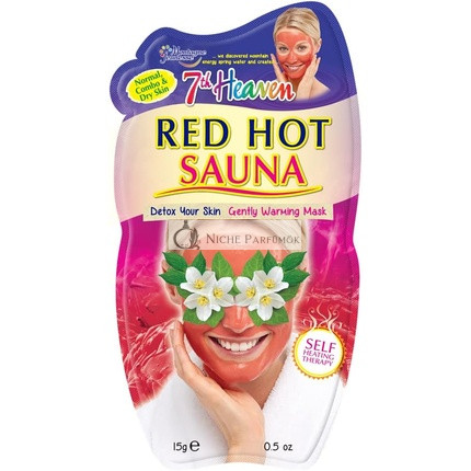7th Heaven Rote heiße Sauna sanft wärmende Gesichtsmaske mit Limettenöl und Jasmin zur Hautentgiftung - Ideal für normale, Misch- und trockene Haut