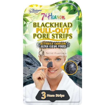 7th Heaven Blackhead Pull-Out Pore Strips mit Aktivkohle, Aloe Vera und Hamamelis - Ideal für Mischhaut und fettige Haut