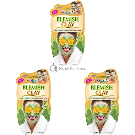 7th Heaven Blemish Clay Mud Gesichtsmaske mit Zaubernuss und Aloe Vera, 20g