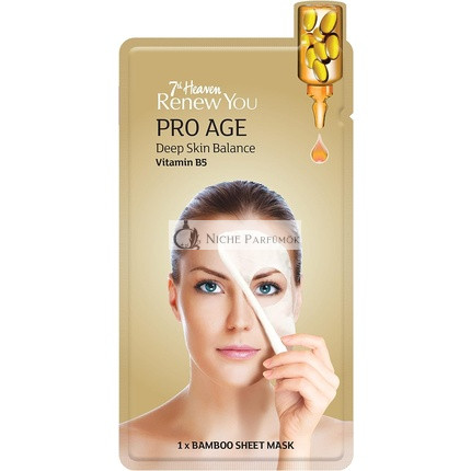 7th Heaven Renew You Pro Age Bambus Gesichtsmaske mit Vitamin B5 für Tiefen Hautausgleich
