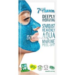   7th Heaven Stardust Himmlische Aquamarin Peel-Off Kokosnuss-Tonmaske für reine und strahlende Haut - Ideal für normale, Misch- und trockene Haut