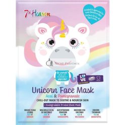   7th Heaven Einhorn-Gesichtsmaske mit Acai und Granatapfel zur Beruhigung und Pflege der Haut