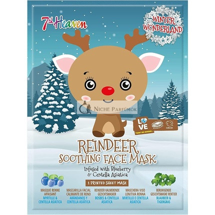 7th Heaven Winter Wunderland Rentier Gesichtsmaske mit Heidelbeere