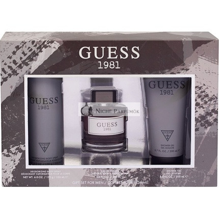 Guess 1981 Férfiaknak - Eau De Toilette, 100 ml, Shower Gel, 200 ml, Deodorant Spray, 226 ml