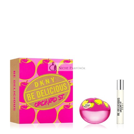 DKNY Be Delicious Orchard St. Eau de Parfum Geschenkset für Frauen - Parfüm Spray 100ml & Handtaschen Spray 15ml