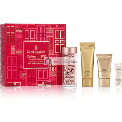 Elizabeth Arden Simító, Javító és Firmáló Retinol + HPR Ceramid Kapszulák 4 Részes Ajándékcsomag - Anti-Aging Bőrápolás Finom Ráncok és Barázdák Ellen