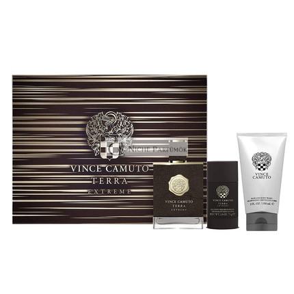 Vince Camuto Terra Extreme Eau de Parfum Spray Kollektion für Männer Geschenkset, Braun