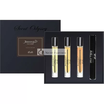 Junoon Pour Homme Kollektion SCENT ODYSSEY Edp 7.5ml - Set von 3 Satin Velvet Leder