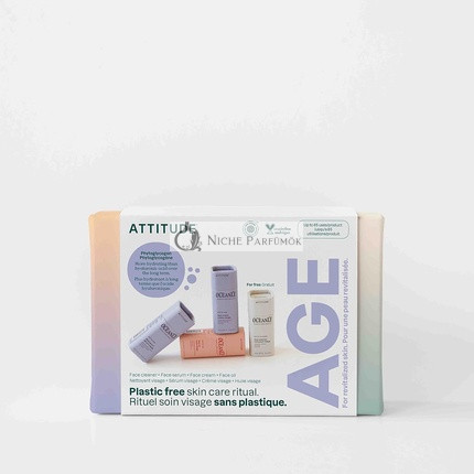 ATTITUDE Oceanly Anti-Aging Hautpflege-Tagesroutine Box-Set PHYTO AGE Reisegröße Bars - 4 Stück