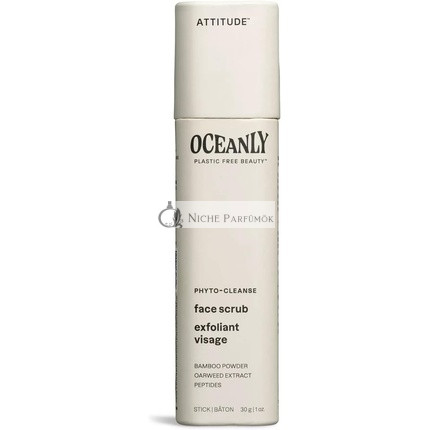 ATTITUDE Oceanly Arctisztító Rúzs, EWG Ellenőrzött, Műanyagmentes, Növényi és Ásványi Összetevők, Vegán és Állatkísérlet-mentes Szépségápolási Termékek, PHYTO CLEANSE, Illatmentes, 30 g
