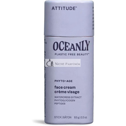 ATTITUDE Oceanly Arckrém Stift EWG Ellenőrzött, Műanyagmentes, Növényi és Ásványi Alapú Összetevők, Vegán Bőrápolási Termékek, PHYTO AGE Illatmentes 8,5 g