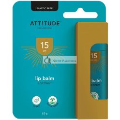   ATTITUDE Lippenbalsam SPF 15 Plastikfrei Wasserlos Vegane Sonnenschutz Kokos 8.5g