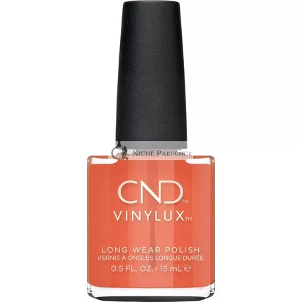 CND Vinylux Ig-Night-Ed Körömlakk Jelly Hatás 471 Narancs - Karcálló és Gyorsan Száradó - Gleam & Glow Kollekció - Eredeti CND