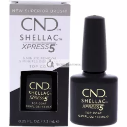 CND Shellac Nagellack-Set mit Xpress5 Top Coat, 7.3mL
