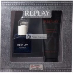   Replay Essential for Him Geschenkset 30ml EDT Spray und 100ml Duschgel