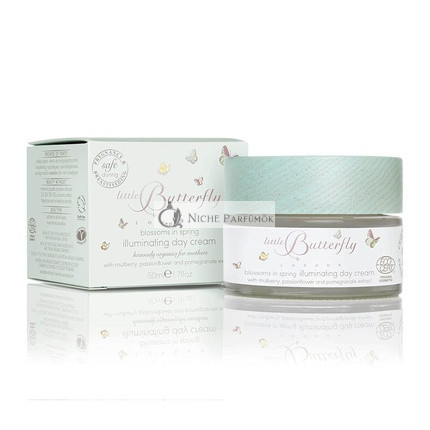 Little Butterfly London Organikus Tanúsítvánnyal Rendelkező Tavaszi Virágok Világosító Nappali Krém Érzékeny Bőrre