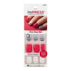   Broadway Nails Impress Gel Accents Bells & Whistles Körmök, 30 db