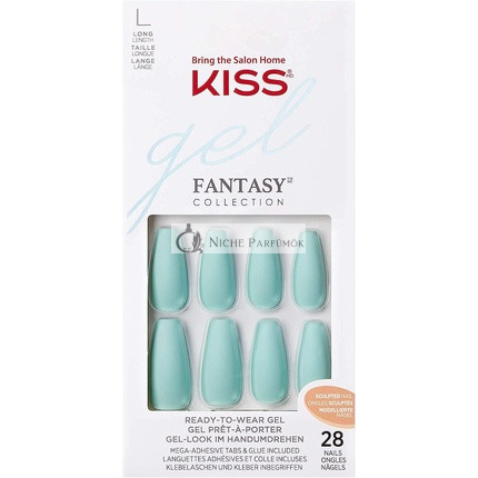 KISS Gel Fantasy Collection Back It Up Lange Teal Sculpted Gel Nägel