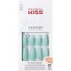 KISS Gel Fantasy Collection Back It Up Hosszú Hosszúságú Teal Formázott Gél Körmök