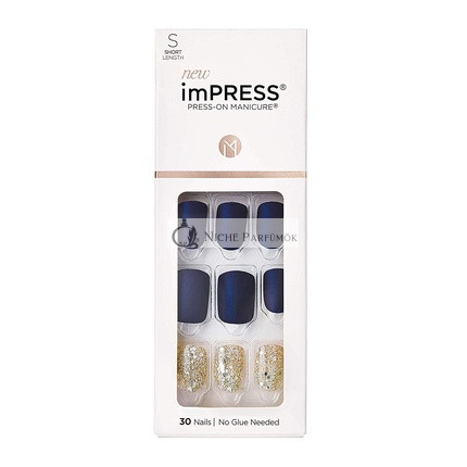 KISS imPRESS Press On Manicure Wannabe Star Kurz Quadratisch mit PureFit Technologie - 30 Künstliche Nägel