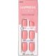 KISS imPRESS Color Gel Nagelset Pretty Pink mit PureFit Technologie - Inklusive Vorbereitungs-Pad, Mini-Feile, Nagelhaut-Stick und 30 Kunstnägel