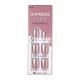 KISS imPRESS Farbige Press-On Maniküre Gel Nagelset Kurze Länge, Champagner Rosa