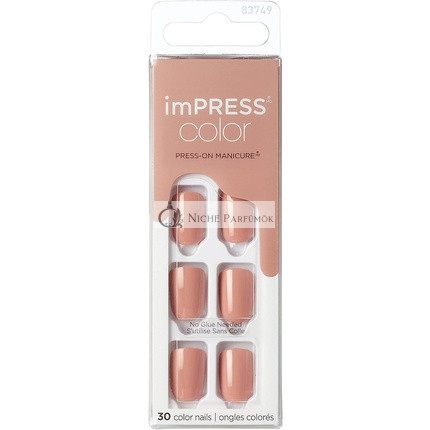 KISS imPRESS Farb-Gel-Nagelset Sandbox mit PureFit-Technologie - Enthält Prep Pad, Mini-Feile, Nagelhautschieber und 30 Kunstnägel