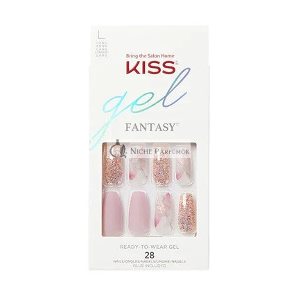 KISS Gel Fantasy 28 Set Lange Fertige Nägel Träume - Klebende Nägel