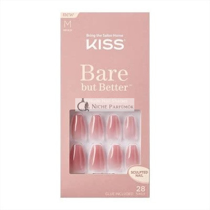 KISS Bare But Better TruNude Künstliche Nägel Set Natürliche Nagelfarben 28 Splitterresistente, Wischfeste Nägel