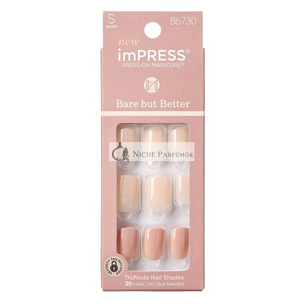 Kiss Bare But Better Kurze Einfache Vergnügen Nägel 30 Stück - Packung mit 3