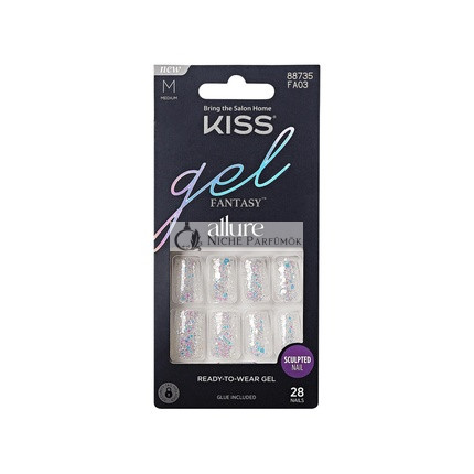 KISS Gel Fantasy Allure Mittlere Nägel Klebe-Skulpturen 28-teiliges Set - Wie Funkelnd