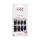KISS Gel Fantasy Nyomható Körmök Zselés Fekete Hosszú Négyzet Forma, 28 Köröm, 2g Ragasztó, 1 Manikűr Pálca, 1 Mini Reszelő