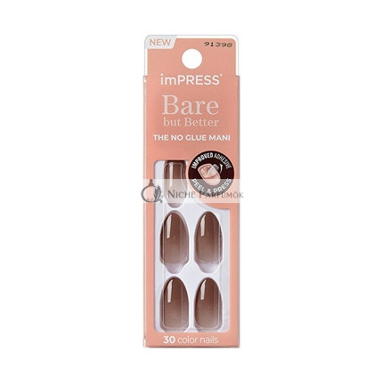Kiss Impress Bare But Better Ma - Cozy Haftende Nägel, 30 Stück
