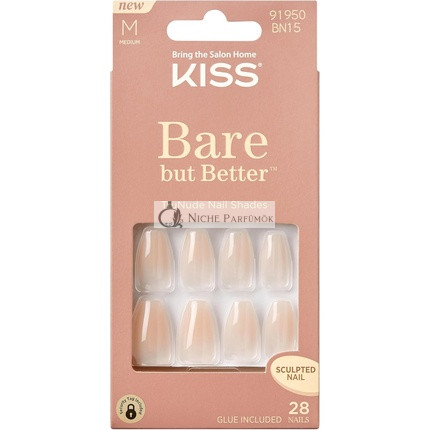 KISS Bare-But-Better Press-On Nägel, Embrace It, Helle Nude, Mittlere Länge, Sargform