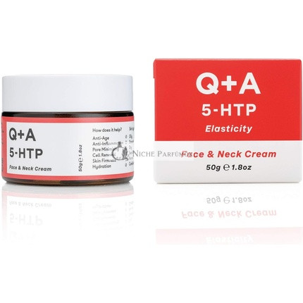 Q+A 5-HTP Gesichts- und Halscreme zur Verbesserung der Hautelastizität und Kollagenproduktion 50g