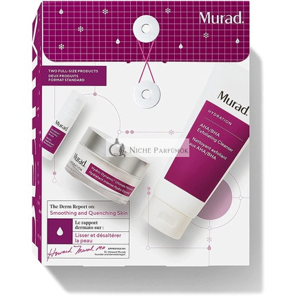 Murad Der Derm Bericht über das Glätten und Befeuchten von Hautfeuchtigkeit Set - Wert 119 £