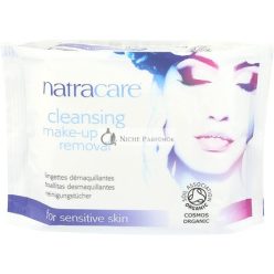   Natracare Tisztító Sminkeltávolító Törlőkendők Érzékeny Bőrre, 20 db
