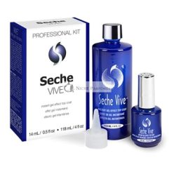   BEAUTY DIRECT Seche Vive Gel Top Coat Körömlakk Hosszan Tartó Magas Fényű Chip-ellenálló
